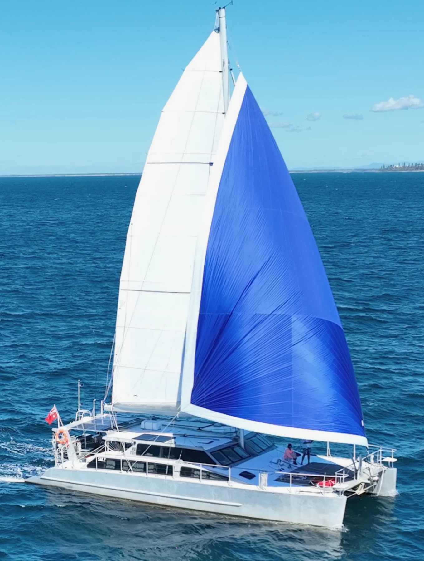 SAIL2 sailing beneath a blue sail